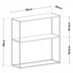 Конзолна маса Strömstad 80x80x26cm черна, мат [] - Măsuțe de living