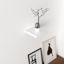Стенен рафт Bredebro 3,6 x 23 x 23 см до прибл. 5 кг бял [] - Living