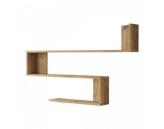 Стенен рафт Kitee 120 x 14,5 x 71,5 cm рустик дъб []