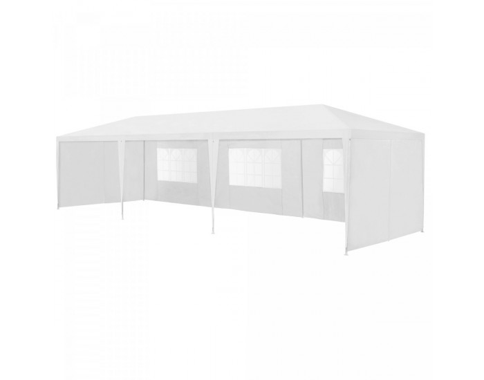 Беседка Wedau 900x300x255 см бяла
