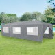 Беседка Wedau 900x300x255 см тъмно сива