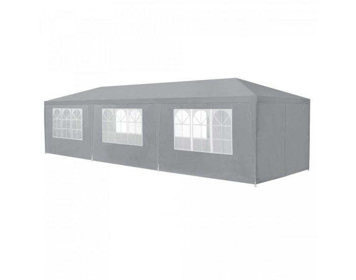 Беседка Wedau 900x300x255 см тъмно сива