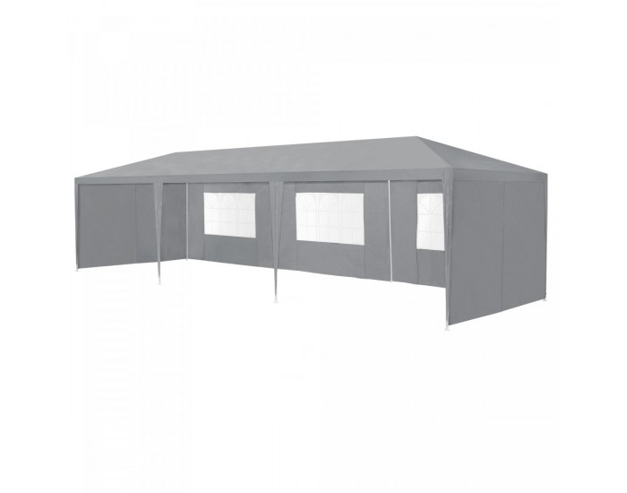Беседка Wedau 900x300x255 см тъмно сива