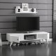 Поставка за телевизор със стенен рафт Egebjerg White []