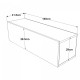 ТВ маса Lapinlahti 100 x 31,5 x 29,5 cm рустик дъб/бял []