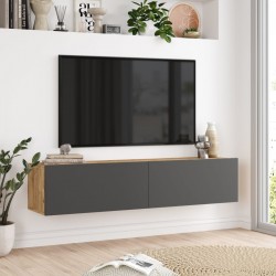 ТВ маса Lapinlahti 140 x 31,5 x 29,5 cm рустик дъб/антрацит [] - Comode TV