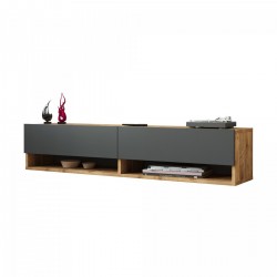 ТВ маса Laitila 140x31.5x29.5cm рустик дъб/антрацит [] - Comode TV