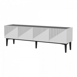 ТВ маса Oppdal 154x37x45см бяло/мрамор, черно [] - Sonata G