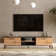 Стойка за телевизор Lempäälä с 2 отделения за съхранение 160 x 35 x 39 cm рустик дъб/антрацит []