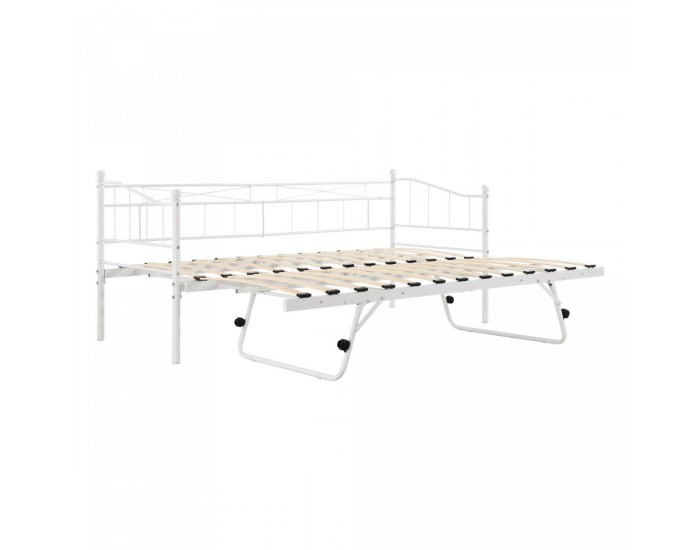 Метална кушетка Skutskär 90x200см бяла