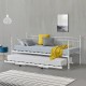 Метална кушетка Skutskär 90x200см бяла