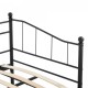Метално легло Skutskär 90x200см черно