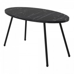Маса за кафе Skærbæk 43 x 90 x 50 см мрамор, черен [] - Măsuțe de living