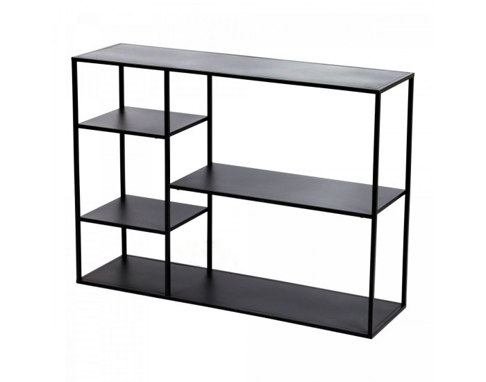 Стоящ рафт Isojoki 120x35x87,5 cm метален черен мат []