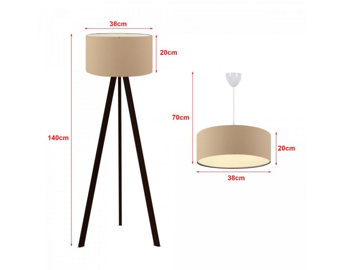 Комплект лампи Scunthorpe Beige []