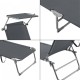 Шезлонг Getaria 189x57x28 см тъмносив []