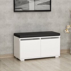 Пейка за обувки Brande с 4 отделения за съхранение 42x80x35см бяла [] - Pantofare