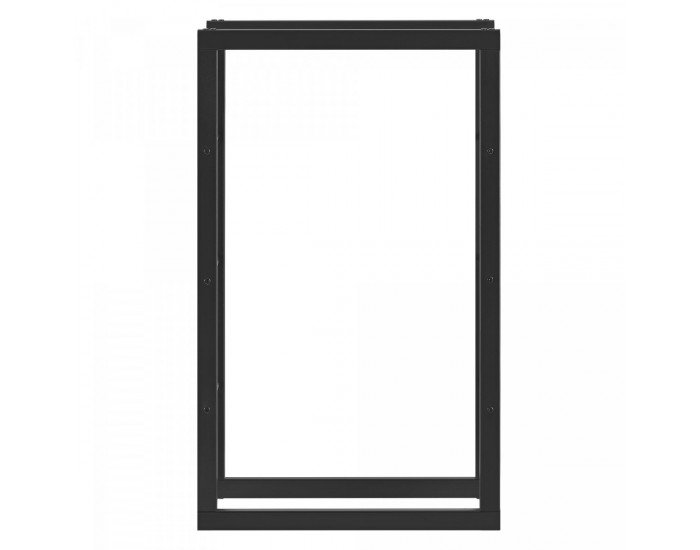 Стелаж за дърва Täby стомана 60x25x100cm черен []