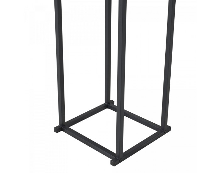 Стелаж за дърва Tibro стомана 35x35x120 см черен []