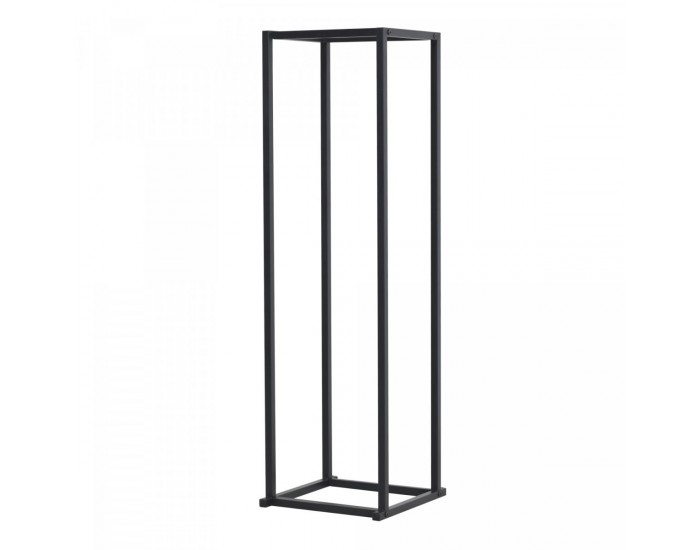 Стелаж за дърва Tibro стомана 35x35x120 см черен []