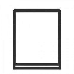 Стелаж за дърва Täby стомана 80x25x100cm черен [] - Grădină