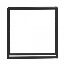 Стелаж за дърва Täby стомана 100x25x100cm черен [] - Grădină