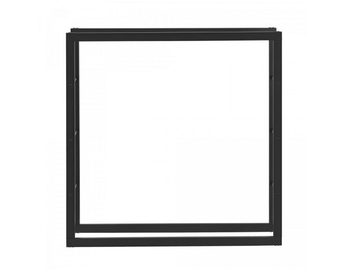 Стелаж за дърва Täby стомана 100x25x100cm черен []