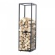 Стелаж за дърва Tornved стомана 35x35x120 см черен []