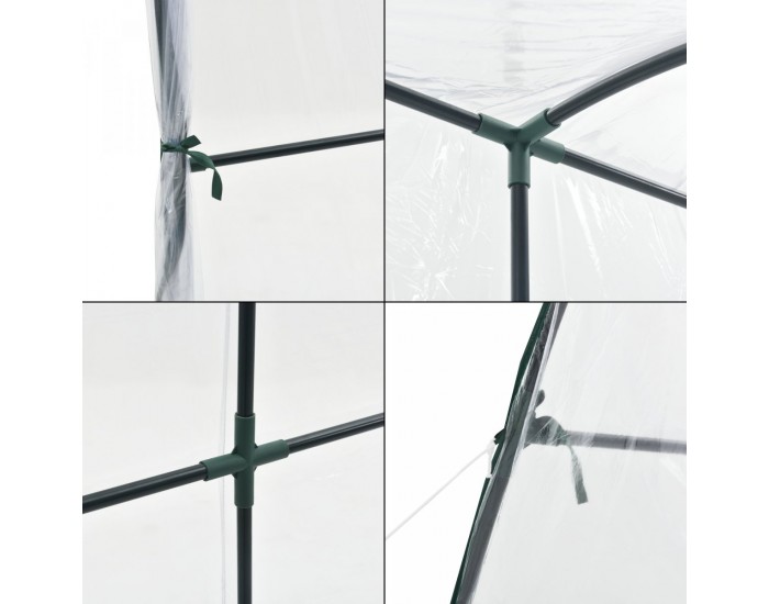 Стенна оранжерия Juta 100x200x215cm PVC фолио прозрачно []