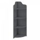 Ъглов рафт Bjurholm 90x28x28 см тъмносив []