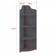 Ъглов рафт Bjurholm 90x28x28 см тъмносив []