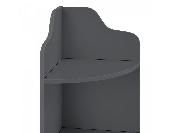 Ъглов рафт Bjurholm 90x28x28 см тъмносив []