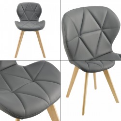 Älmhult Комплект трапезарни столове 2 81x57 см изкуствена кожа сиво - Scaune de dining
