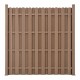 WPC градинска ограда 185x193 см кафява [ново.дърво]