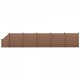 WPC градинска ограда със скосен елемент 183x973 см кафяв [neu.holz]