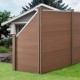 WPC градинска ограда със скосен елемент 183x973 см кафяв [neu.holz]