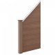 WPC градинска ограда със скосен елемент 183x625 см кафяв [neu.holz]