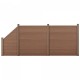 WPC градинска ограда със скосен елемент 183x451 см кафяв [neu.holz]