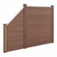 WPC градинска ограда със скосен елемент 183x277 см кафяв [neu.holz]