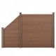 WPC градинска ограда със скосен елемент 183x277 см кафяв [neu.holz]