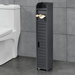 Поставка за тоалетна хартия Leoben 80x15x15 см шкаф WPC тъмносив [] - Baie
