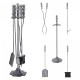 Прибори за камина Dovre Комплект за камина от 5 части сребро []