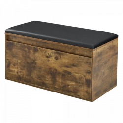 Пейка Degerfors 80x39x45 см тъмен дъб/черен [] - Pantofare