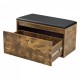 Пейка Degerfors 80x39x45 см тъмен дъб/черен []