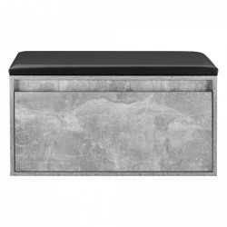 Пейка Degerfors 80x39x45 cm вид бетон/черен [] - Pantofare