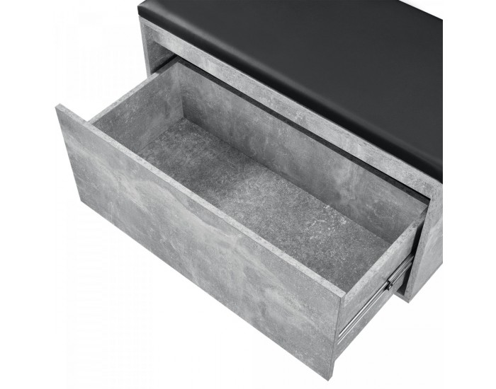 Пейка Degerfors 80x39x45 cm вид бетон/черен []