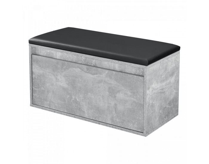 Пейка Degerfors 80x39x45 cm вид бетон/черен []