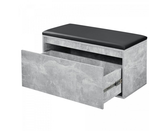 Пейка Degerfors 80x39x45 cm вид бетон/черен []