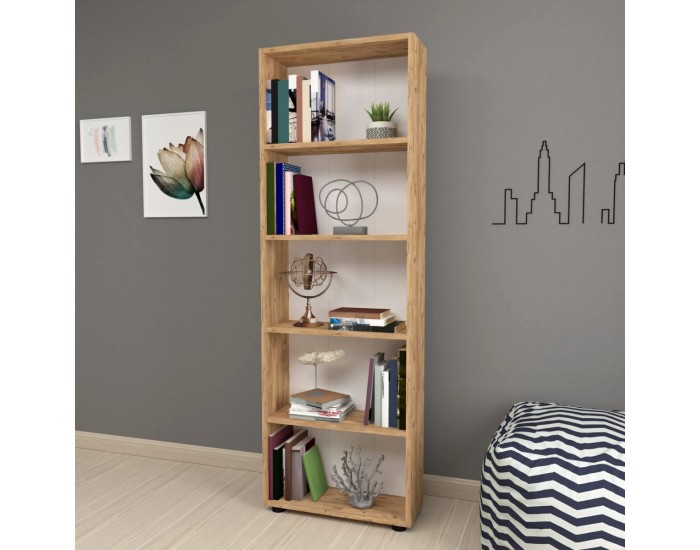 Етажерка за книги Vara 172x55x20 см вид дъб []