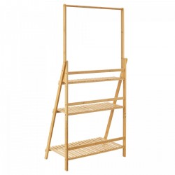 Стълба за растения Brändö 3 нива 144 x 70 x 39,5 cm бамбук [] - Decorațiuni